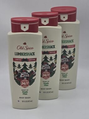 Old Spice Lumbersnack Body Wash for Men (Fresh Pine) Bundle